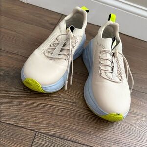 Cream and Neon Women's Clove Sneakers